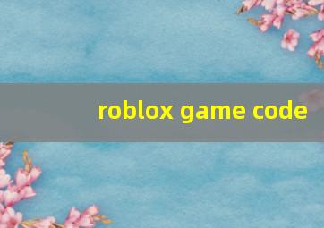 roblox game code